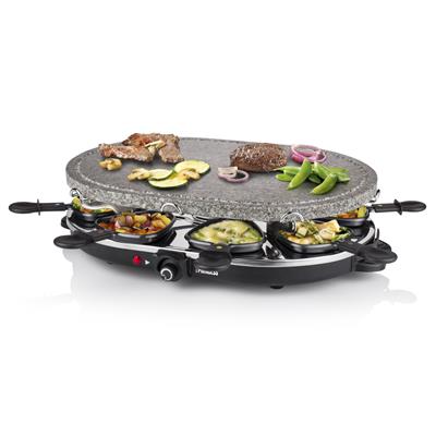 Princess 01.162604.01.460 Raclette 8 Oval Stone Grill Party