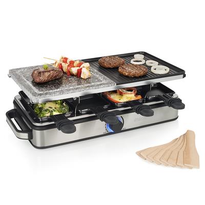 Princess 162635 Raclette 8 Stone and Grill Deluxe