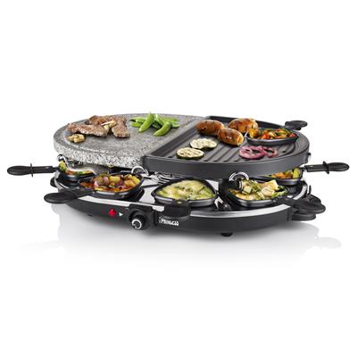 Princess 162710 Raclette 8 Oval Stone und Grill